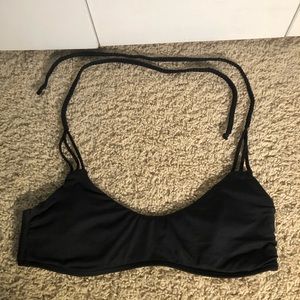 Roxy black swim top SIZE S